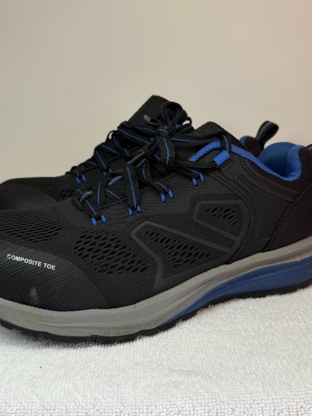 Herman Survivors Cassle Men’s Composite Toe Work Safety Shoes Size 8.5 Black Blu